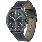 Hugo Boss Troper 1514056 Silver Case Blue Dial Blue Leather Men's Watch