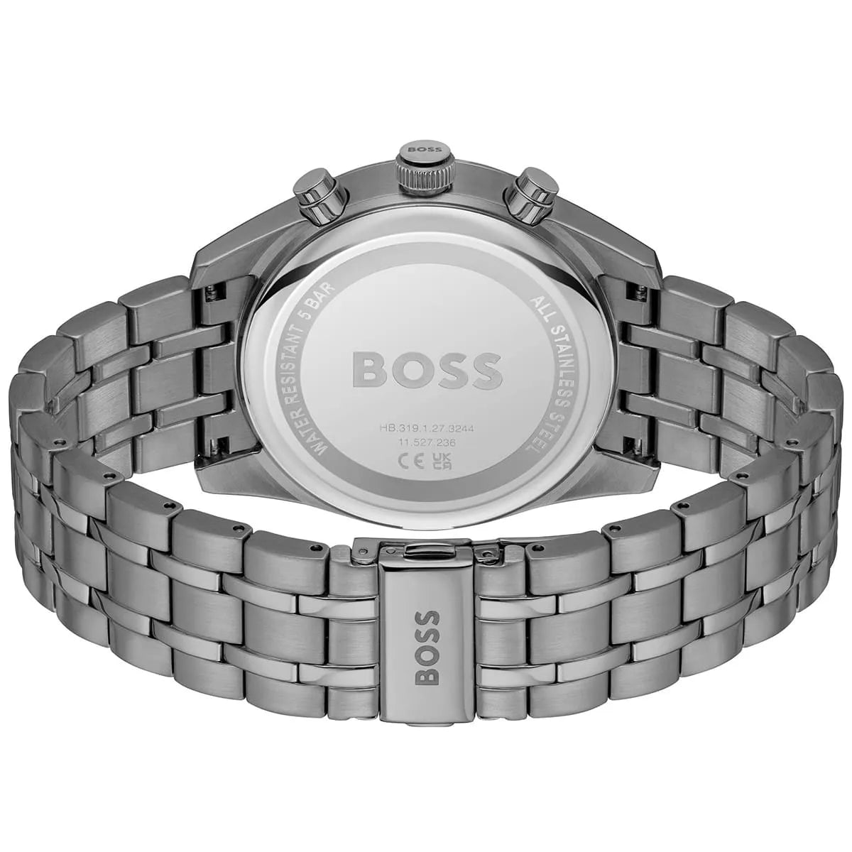 Hugo Boss Sky Traveller 1514153 Gray Ion-Plated Stainless Steel Gray Dial Men's Watch