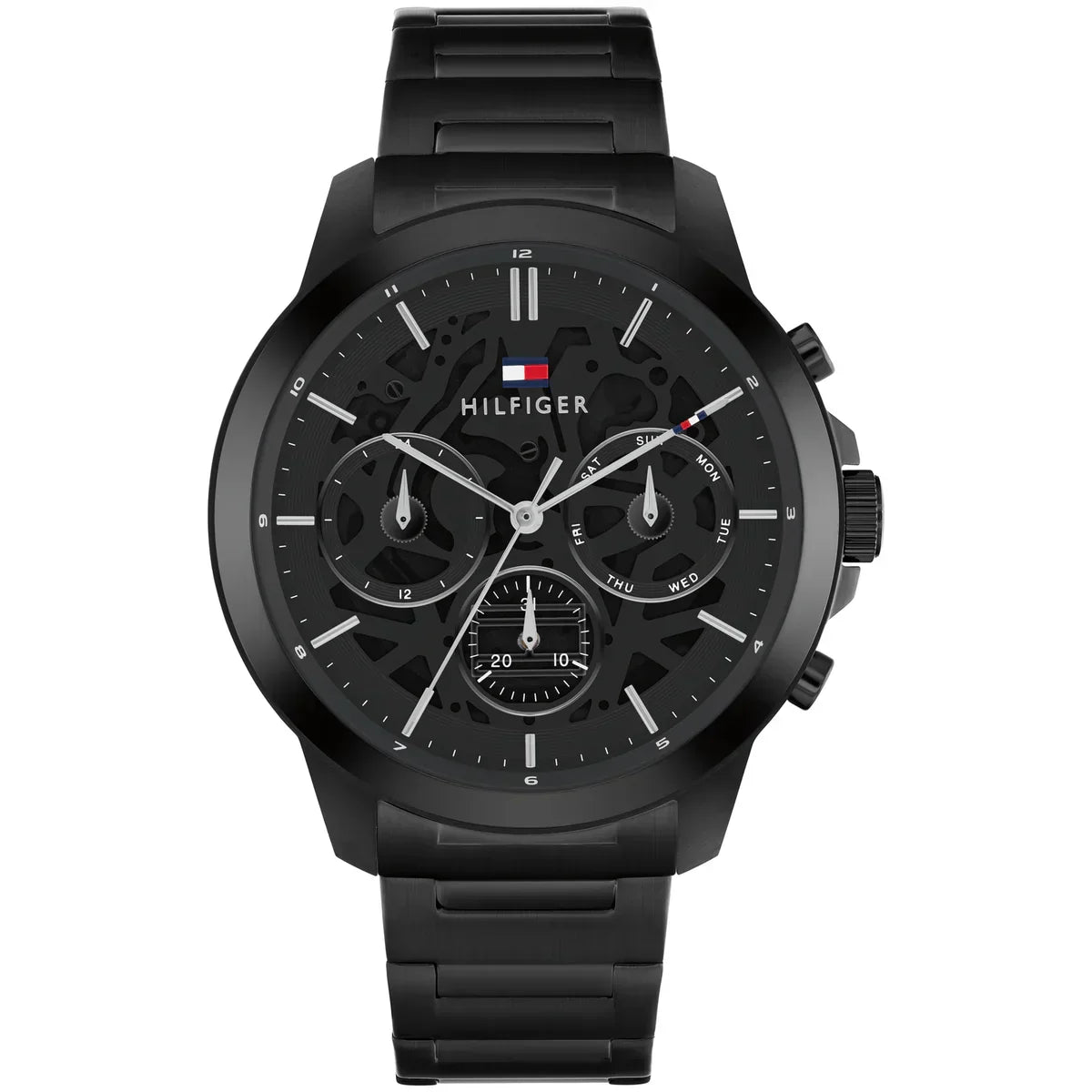 Tommy Hilfiger Henry 1710685 All Black Skeleton Dial Metal Men's Watch