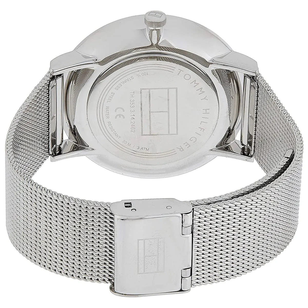 Tommy Hilfiger Jenna 1781942 Silver Mesh White Dial Women's Watch