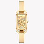 Michael Kors Women's MK Empire Three-Hand Gold-Tone Stainless Steel Logo Bracelet Watch (Model: MK4840), Gold, Modern