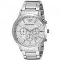 Emporio Armani AR2458 Men’s Silver Dial Stainless Steel Renato Large Chronograph Watch