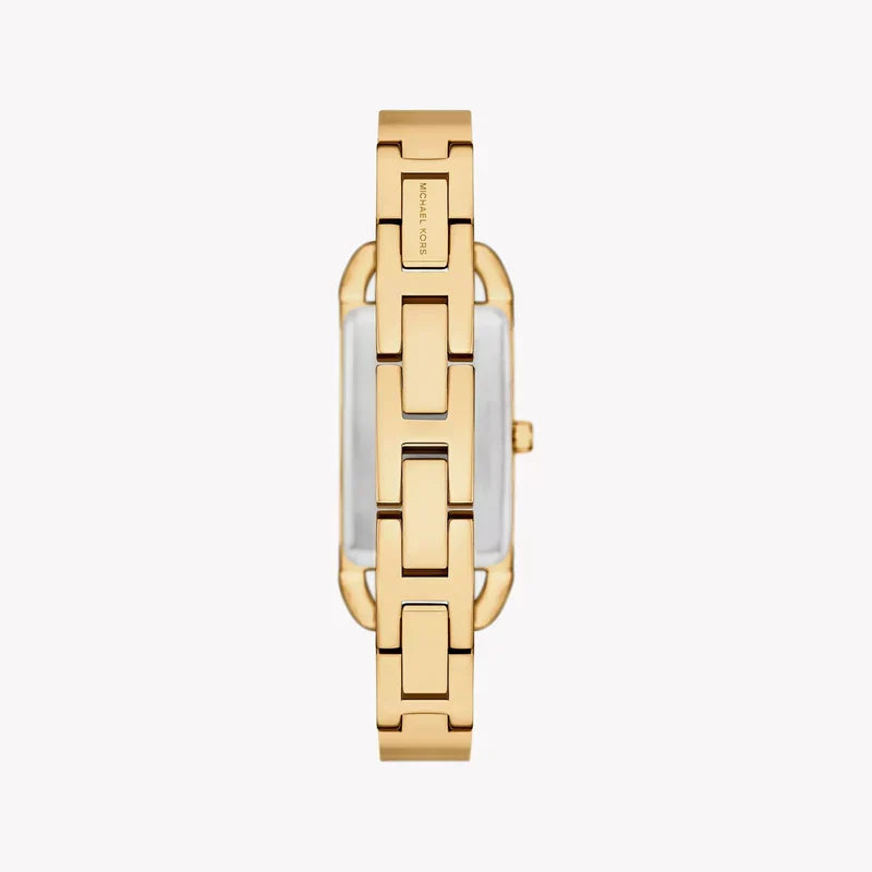 Michael Kors Women's MK Empire Three-Hand Gold-Tone Stainless Steel Logo Bracelet Watch (Model: MK4840), Gold, Modern