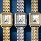 Fossil Raquel ES5399 Sun & Moon Mother of Pearl Two-Tone Stainless Steel Women's Watch