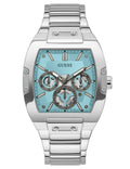 Guess Phoenix GW0456G4 Men's Silver & Tiffany Blue Dial Watch