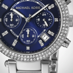 Michael Kors MK6117 Parker Women’s Blue Dial Silver Stainless Steel Chronograph Watch