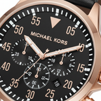 Michael Kors MK8535 Men’s Black Dial Rose Gold Stainless Steel Gage Chronograph Watch