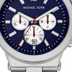 Michael Kors MK8171 Men’s Blue Dial Silver Stainless Steel Dylan Chronograph Watch