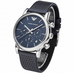Emporio Armani AR1736 Men’s Blue Dial Blue Leather Chronograph Watch