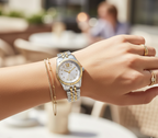 Michael Kors Lexington MK4740 Women’s Silver & Gold Dial Stainless Steel Watch