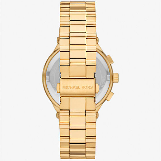 Michael Kors MK9220 Men’s Black Dial Gold Stainless Steel Billie Chronograph Watch