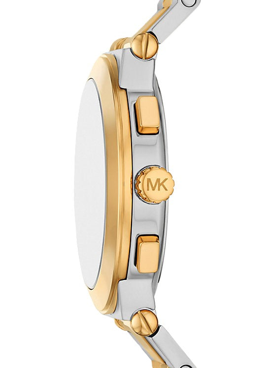 Michael Kors MK9221 Men’s White Dial Two-Tone Silver Gold Stainless Steel Billie Chronograph Watch