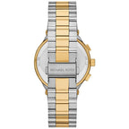 Michael Kors MK9221 Men’s White Dial Two-Tone Silver Gold Stainless Steel Billie Chronograph Watch