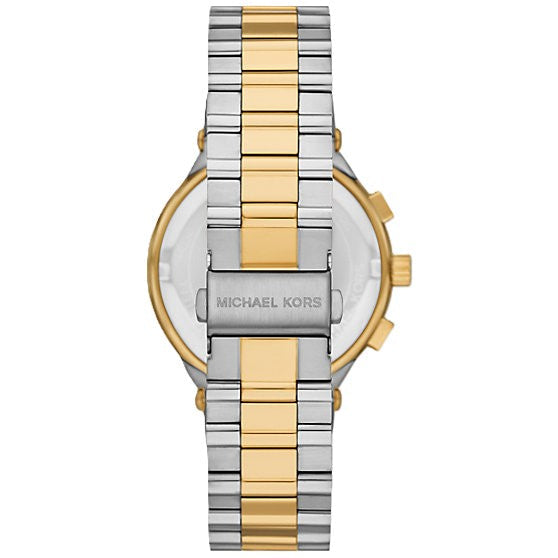 Michael Kors MK9221 Men’s White Dial Two-Tone Silver Gold Stainless Steel Billie Chronograph Watch