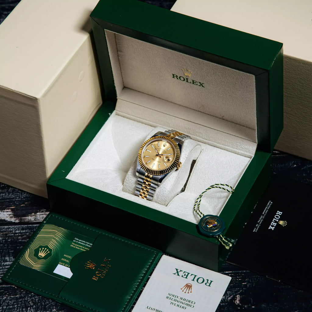 رولكس ديت جست 41 مم ميناء ذهبي سوار جوبيلي نصف ذهبي