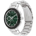 Tommy Hilfiger 1710509 Men’s Multi-Function Watch – Green Dial & Silver Stainless-Steel Bracelet