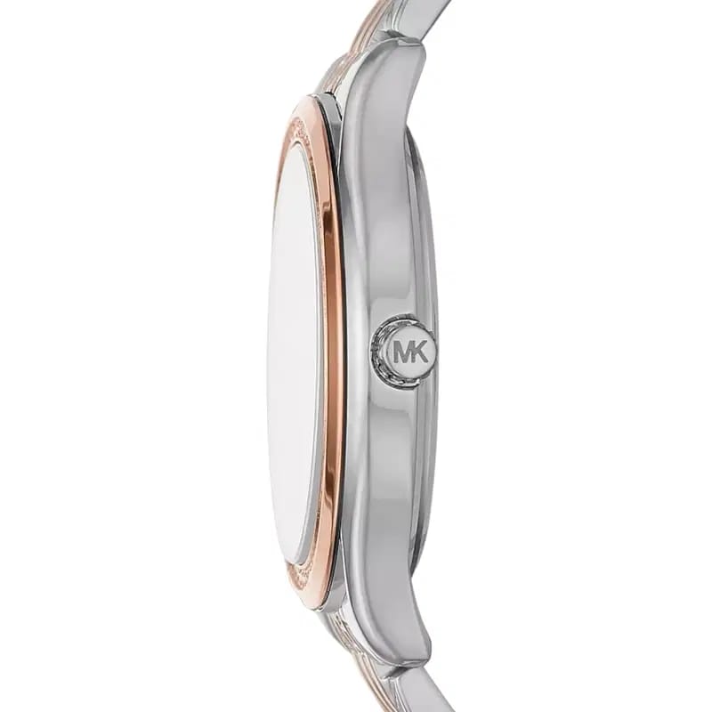ساعة مايكل كورس ميندي MK7077 متعددة الوظائف للنساء، سوار بلونين ومينا من عرق اللؤلؤ