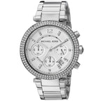 Michael Kors MK5353 Parker Women’s Silver Dial Stainless Steel Chronograph Watch