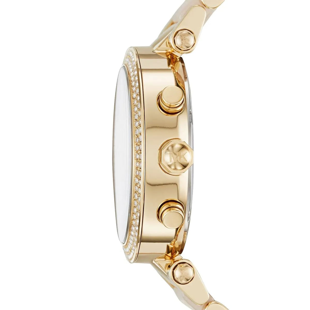 Michael Kors MK6326 Parker Women’s Blush Dial Gold Stainless Steel Chronograph Watch