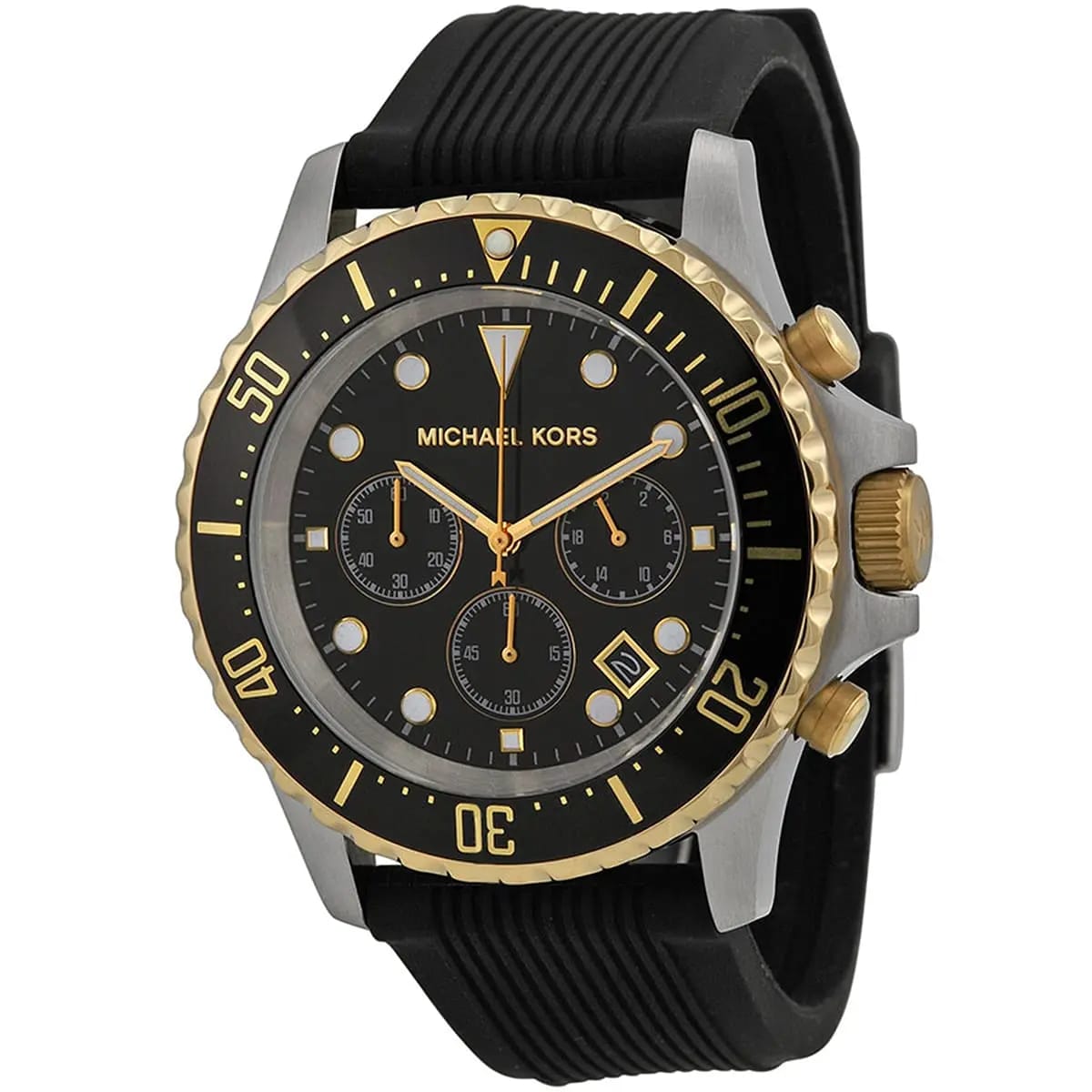 Michael Kors MK8366 Men’s Black Dial Black Silicone Strap Everest Chronograph Watch