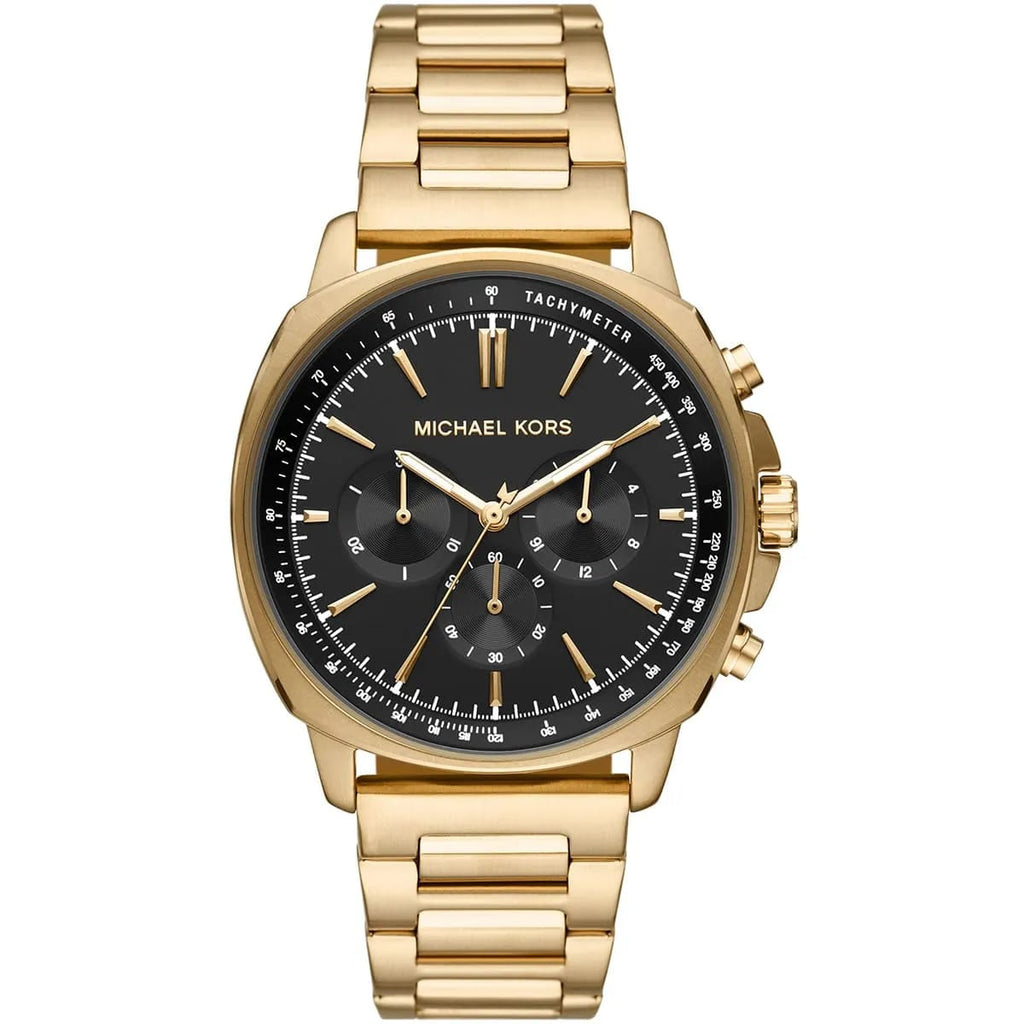 Michael Kors MK8969 Men’s Black Dial Gold Stainless Steel Sullivan Chronograph Watch