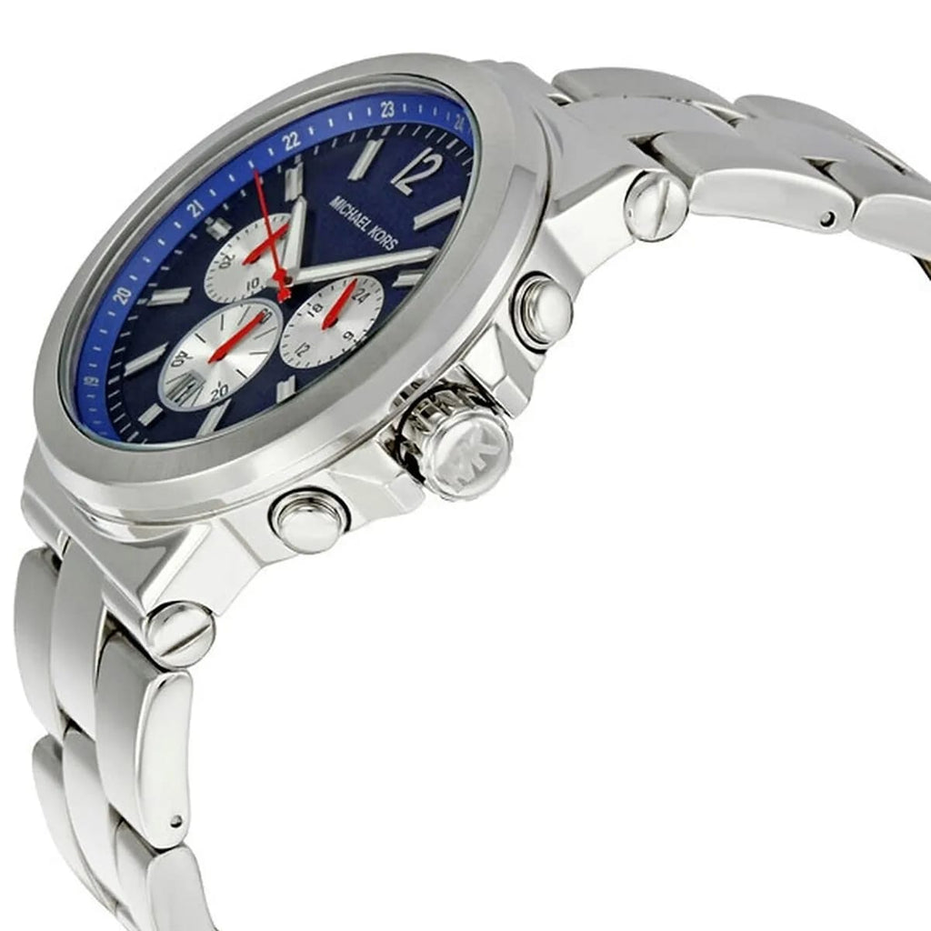 Michael Kors MK8171 Men’s Blue Dial Silver Stainless Steel Dylan Chronograph Watch