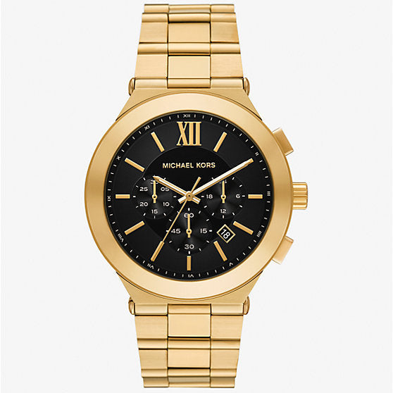 Michael Kors MK9220 Men’s Black Dial Gold Stainless Steel Billie Chronograph Watch