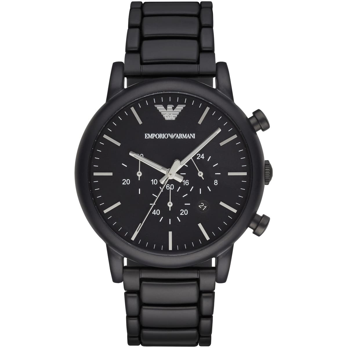 Emporio Armani AR1895 Men’s Black Dial Stainless Steel Luigi Chronograph Watch