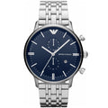 Emporio Armani AR1648 Men’s Blue Dial Stainless Steel Gianni Watch