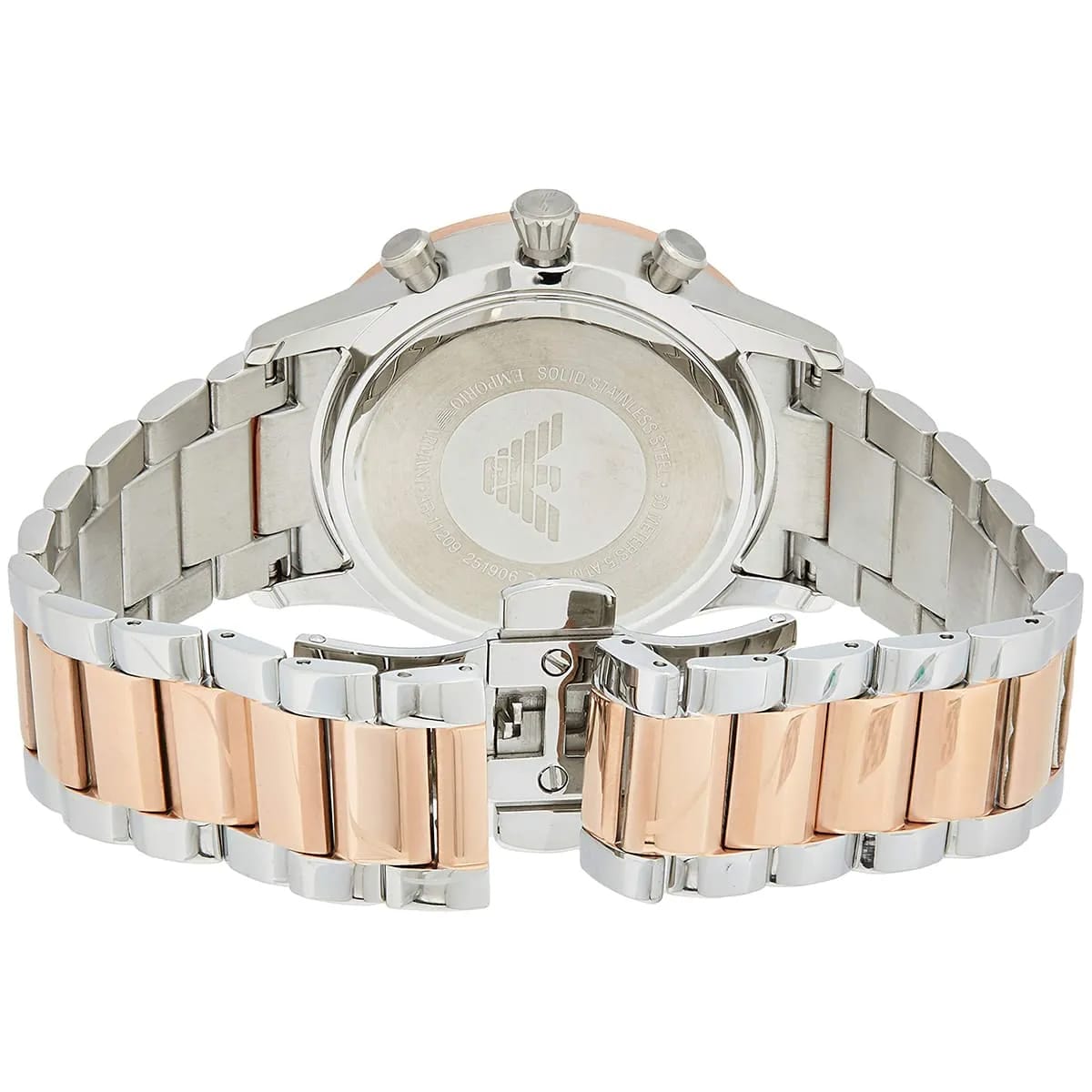Emporio Armani AR11209 Men’s White Dial Two-Tone Stainless Steel Giovanni Watch