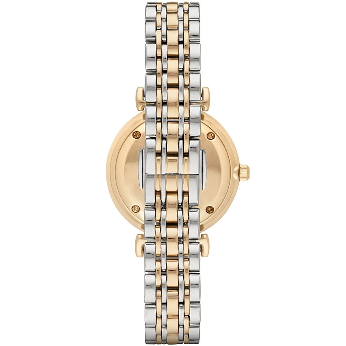 Emporio Armani AR2076 Women’s Crystal Dial Two-Tone Stainless Steel Gianni T-Bar Watch
