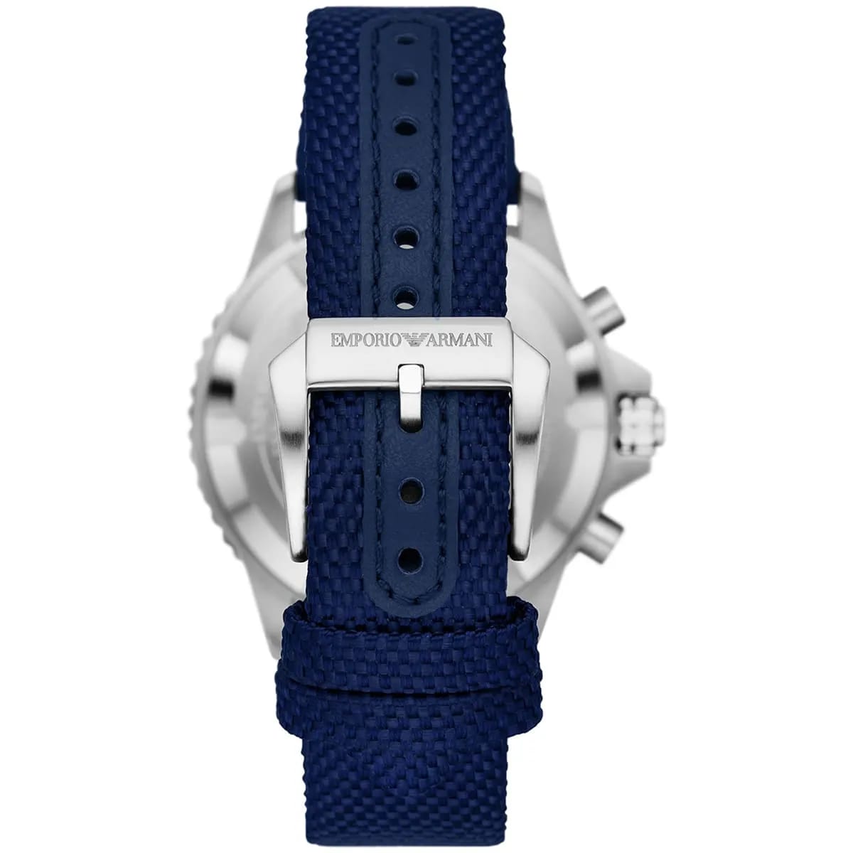Emporio Armani AR11588 Men’s Blue Dial Fabric Strap Diver Chronograph Watch