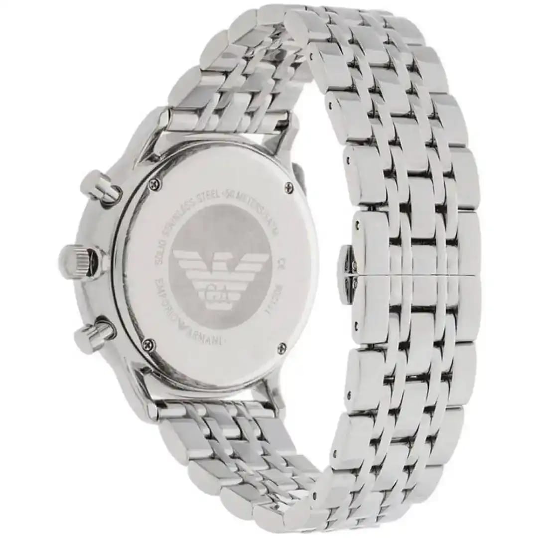 Emporio Armani AR1933 Men’s Silver Dial Silver Stainless Steel Chronograph Watch