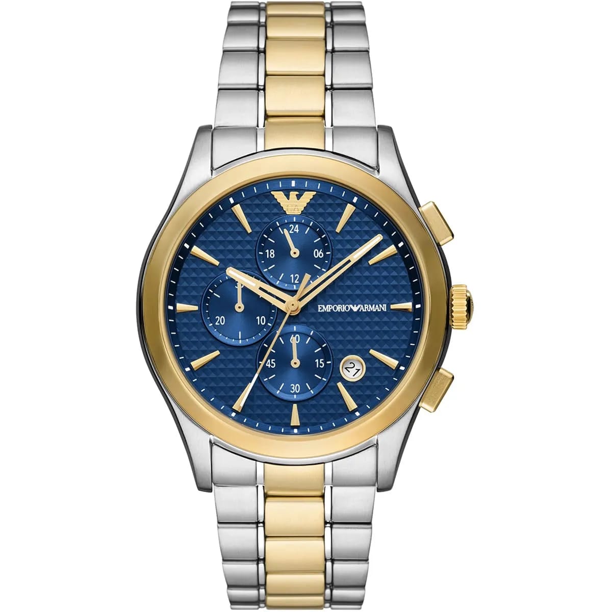 Emporio Armani AR11579 Men’s Blue Dial Two-Tone Stainless Steel Paolo Chronograph Watch