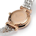 Emporio Armani Gianni T-Bar AR80035 Women's Two-Tone Crystal Pavé Dial Luxury Watch