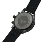Emporio Armani Mario AR11453 All-Black Chronograph Fabric Watch