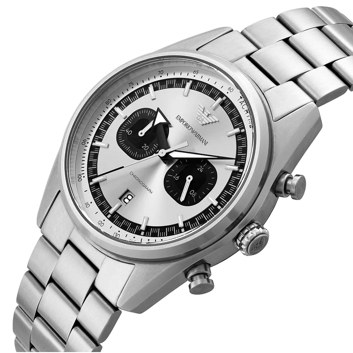 Emporio Armani Racer AR11636 Silver Dial Metal Men's Watch