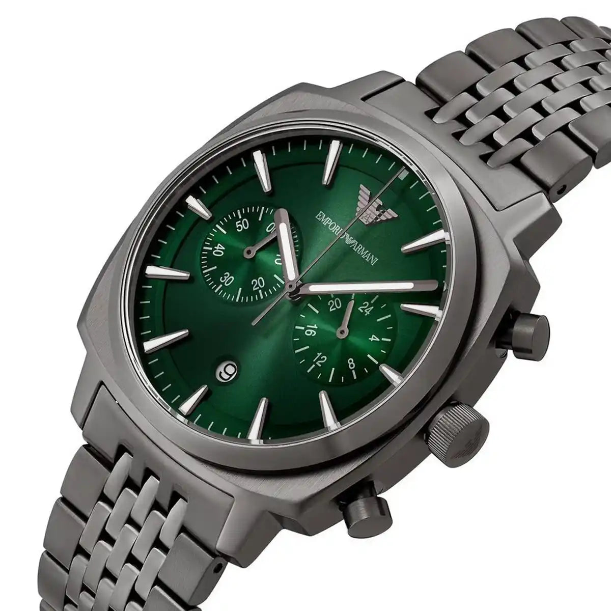 Emporio Armani Carlo Chronograph AR11689 Gunmetal Green Dial Men's Watch