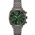 Emporio Armani Carlo Chronograph AR11689 Gunmetal Green Dial Men's Watch