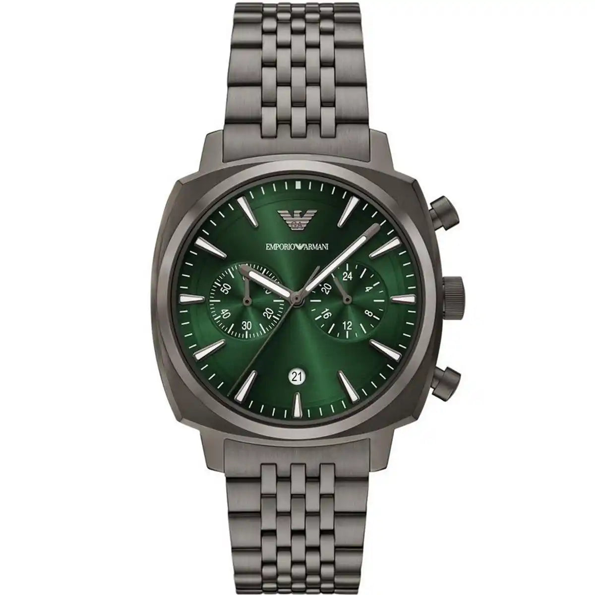 Emporio Armani Carlo Chronograph AR11689 Gunmetal Green Dial Men's Watch