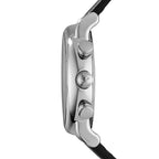 ساعة إمبوريو أرماني لويجي AR1733 جلد فضي بمينا أسود