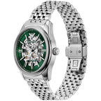 Emporio Armani Antonio AR60091 Silver-Tone Green Skeleton Automatic Men's Watch