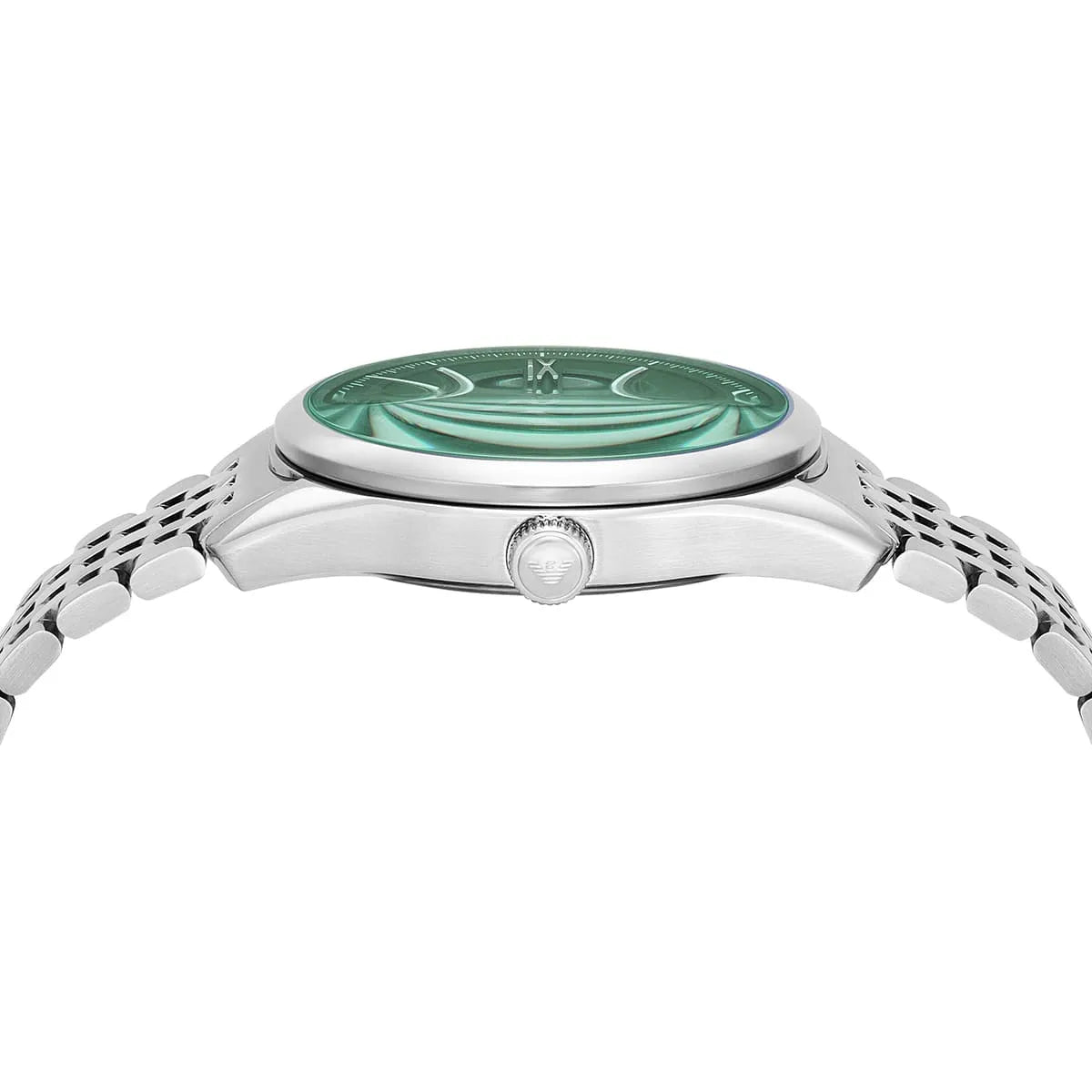 Emporio Armani Antonio AR60091 Silver-Tone Green Skeleton Automatic Men's Watch
