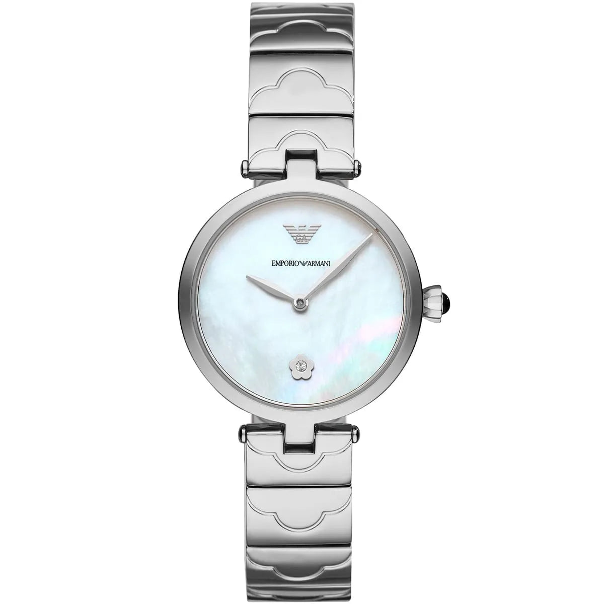 Emporio Armani Arianna AR11235 Silver Floral Link Watch