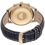 Emporio Armani Beta AR1862 Blue Leather Gold Watch