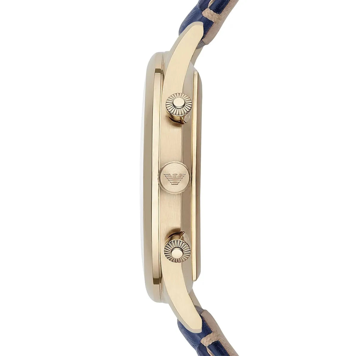 Emporio Armani Beta AR1862 Blue Leather Gold Watch