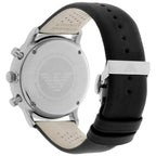 Emporio Armani Classic AR0385 White Panda Dial Leather Watch