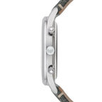 Emporio Armani AR1861 Classic Silver Grey Leather Watch
