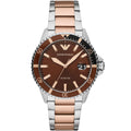 Emporio Armani Diver AR11340 Chocolate Brown Two-Tone Watch