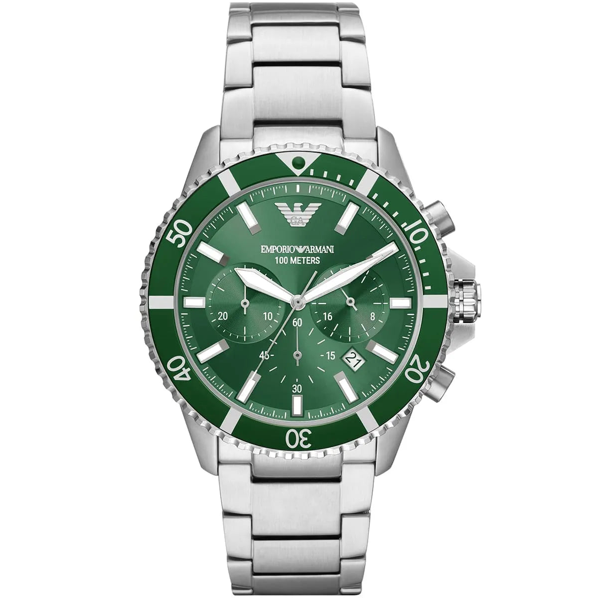 Emporio Armani Diver AR11500 Green Chronograph Watch
